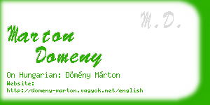 marton domeny business card